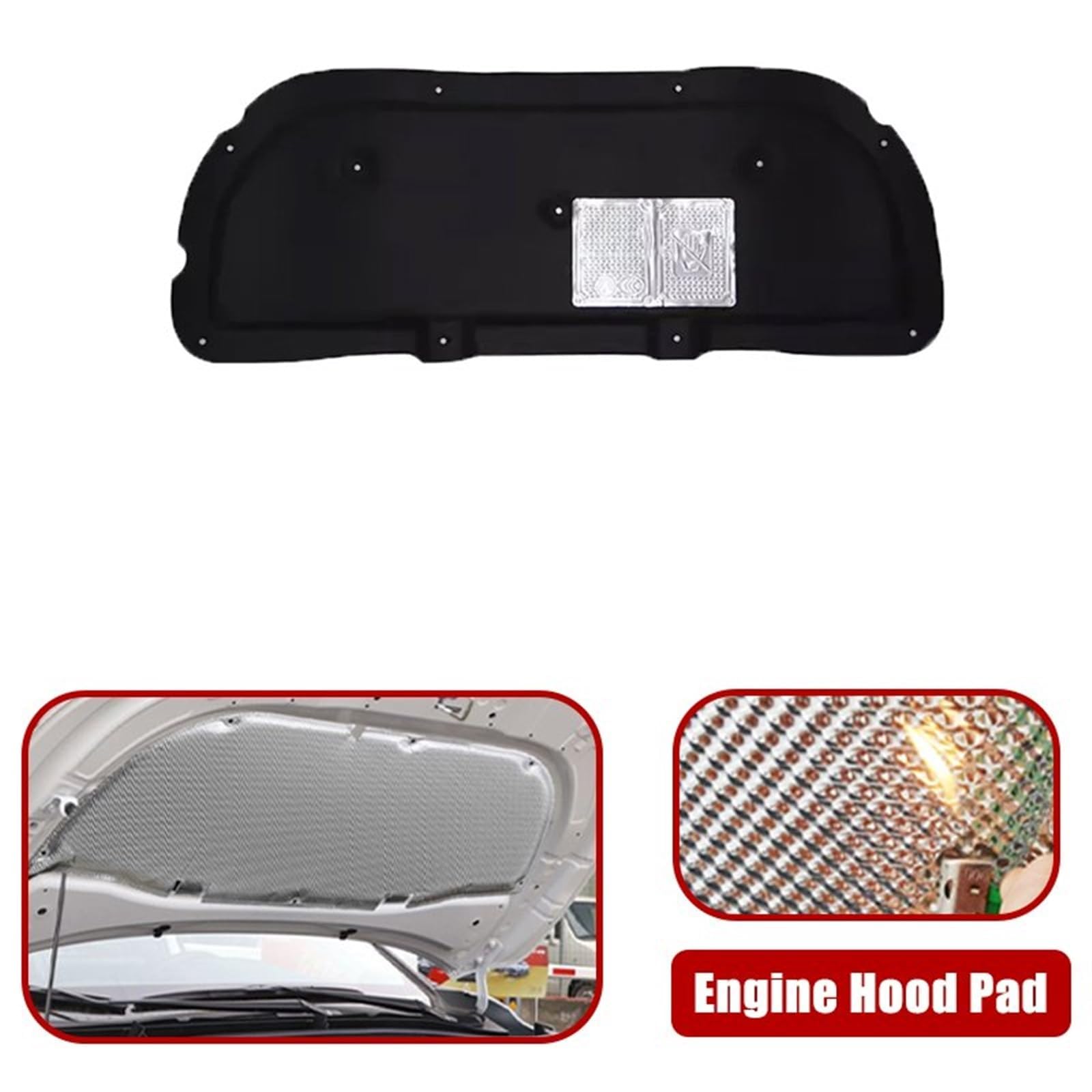 Cotone Isolante Acustico per Cofano Anteriore Auto per Hyundai Sonata YF MK6 I45 2010 2011 2012 2013 2014,Isolamento del Cofano del Cofano, Isolamento Acustico del vano Motore