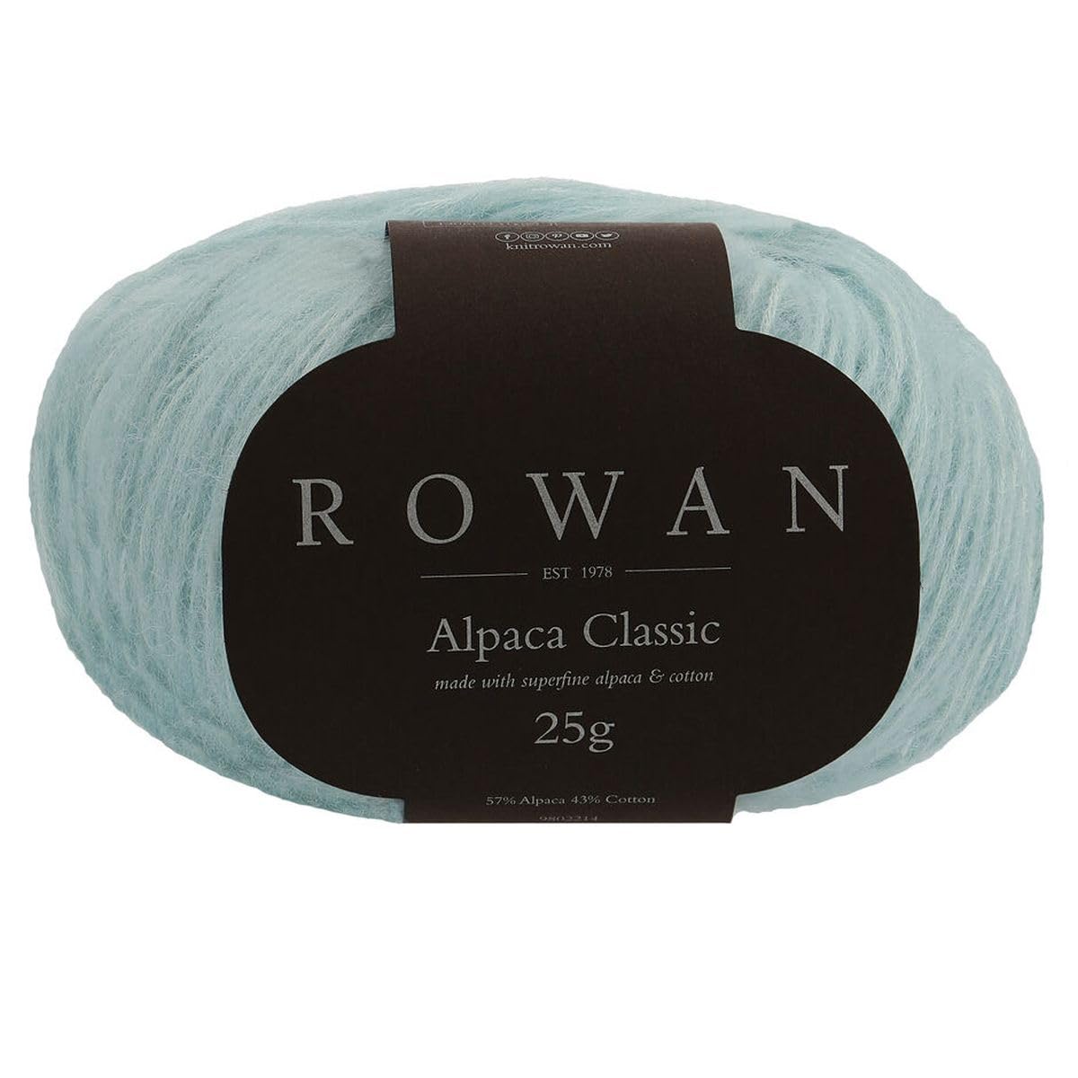 Rowan Alpaca Classic Yarn, Ice Blue (131), 25g