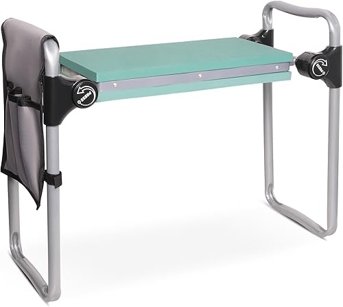 Miniatura 8 de Banco de jardín y asiento de jardín 2023, banco de jardinería plegable con almohadilla de espuma EVA de 8 pulgadas de ancho y bolsa de herramientas