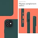 YATWIN Silicone Back Case for iPhone 12 Mini, Soft-Touch Phone Back Cover for Apple iPhone 12 Mini - Dark Green gallery image