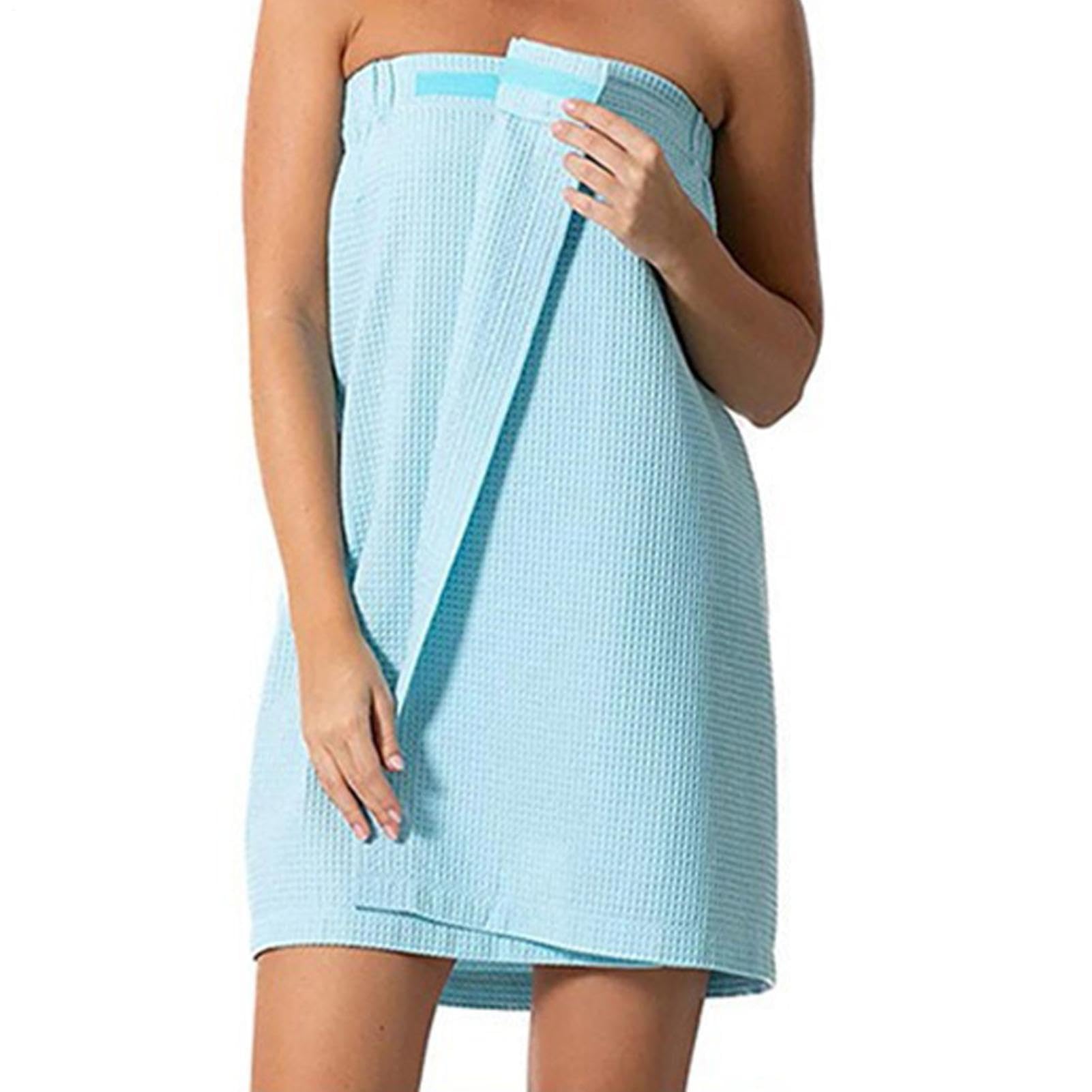 Peignoir pour femme serviette absorbante en polyester lavable avec attache réglable