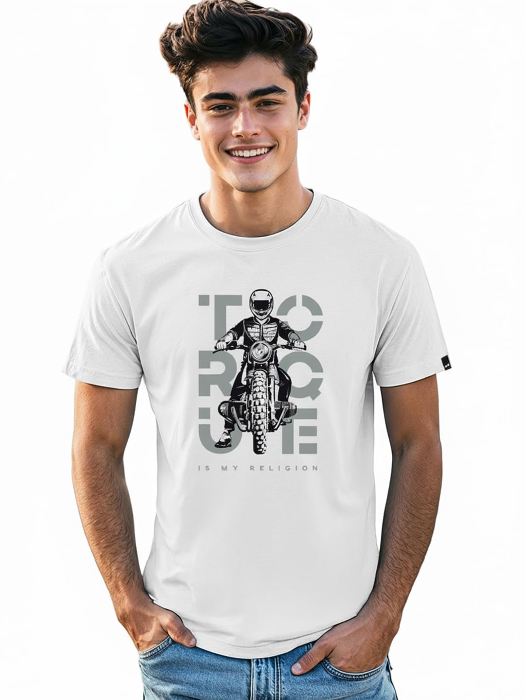 bewakoof Men's Graphic Print Regular Fit Half Sleeve Round Neck Cotton T-Shirt-picture-21