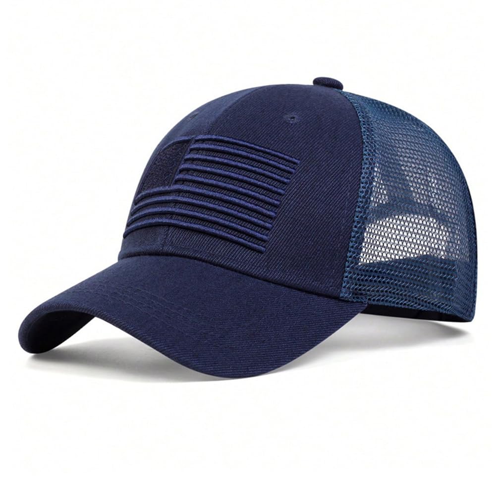 Agturber Mens American Flag Trucker Hat Breathable Mesh Baseball Cap Adjustable Low Profile Snapback Hat