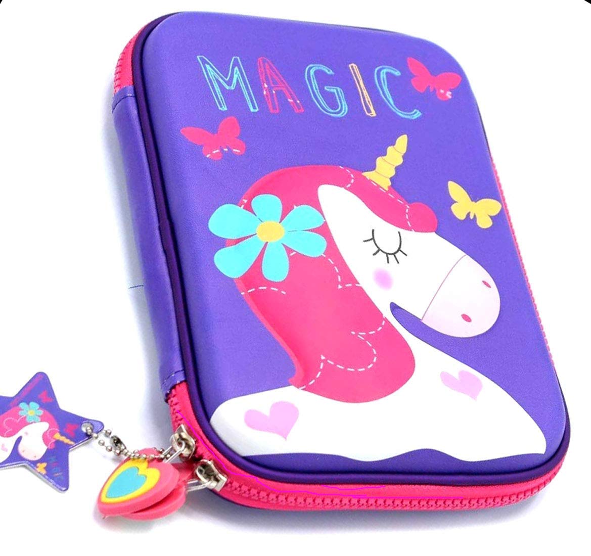 Crackles Stylish Unicorn Print Large Capacity Hardtop EVA Pencil Case Organizer School Kids Girls Women Pen Holder Pouch Multipurpose (Unicorn 3) (B08QFTW1H2) Amazon Price History, Amazon Price Tracker