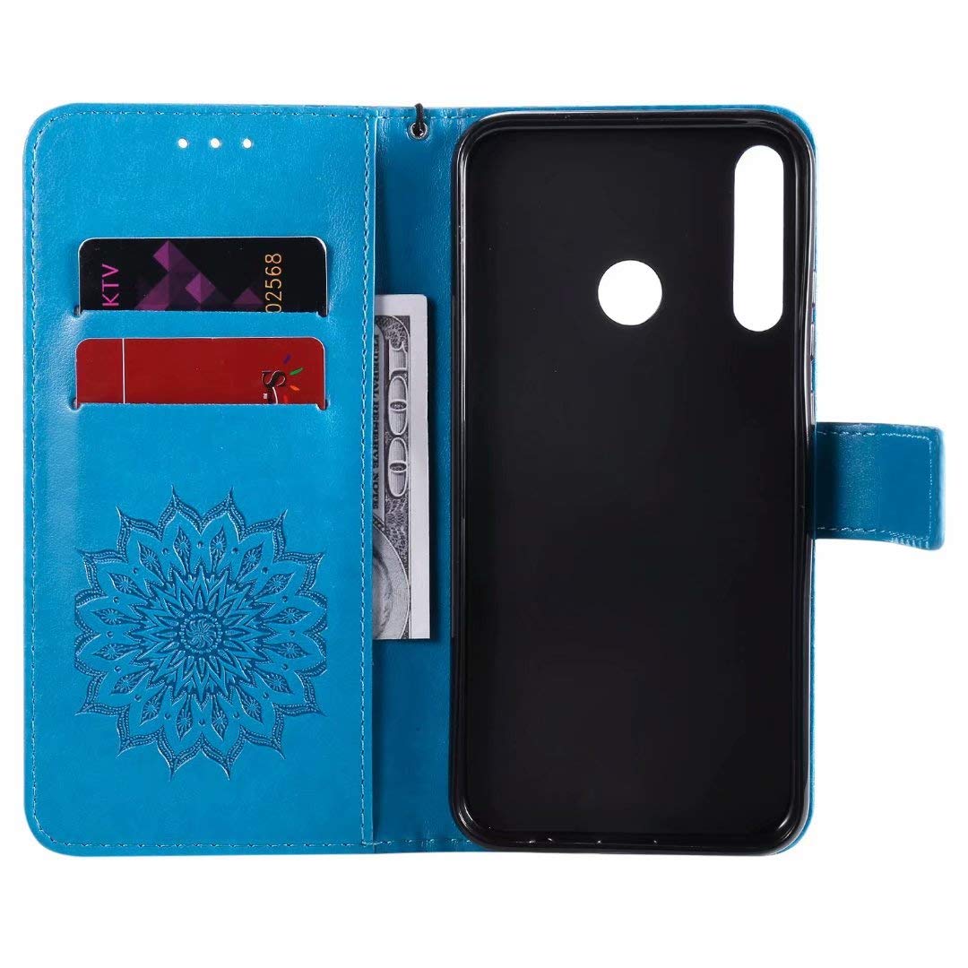 HualuBro Cover per Huawei P40 Lite E, Flip Cover a Libro in Premium PU Pelle Portafoglio Leather Wallet Case Custodia per Huawei P40 Lite E/Huawei Y7p Cover, Rosso