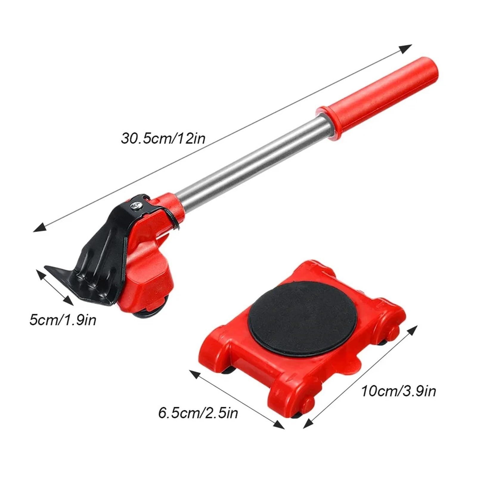 Set sollevatore for mobili, adatto for domestici, dispositivo di spostamento a rulli con barra delle ruote