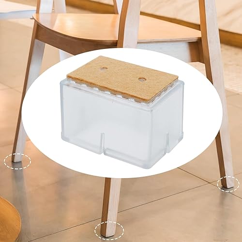 Miniatura 3 de Antrader - Almohadillas antideslizantes de fieltro para proteger el piso, muebles, sillones, patas de mesa y de sillas, Transparente