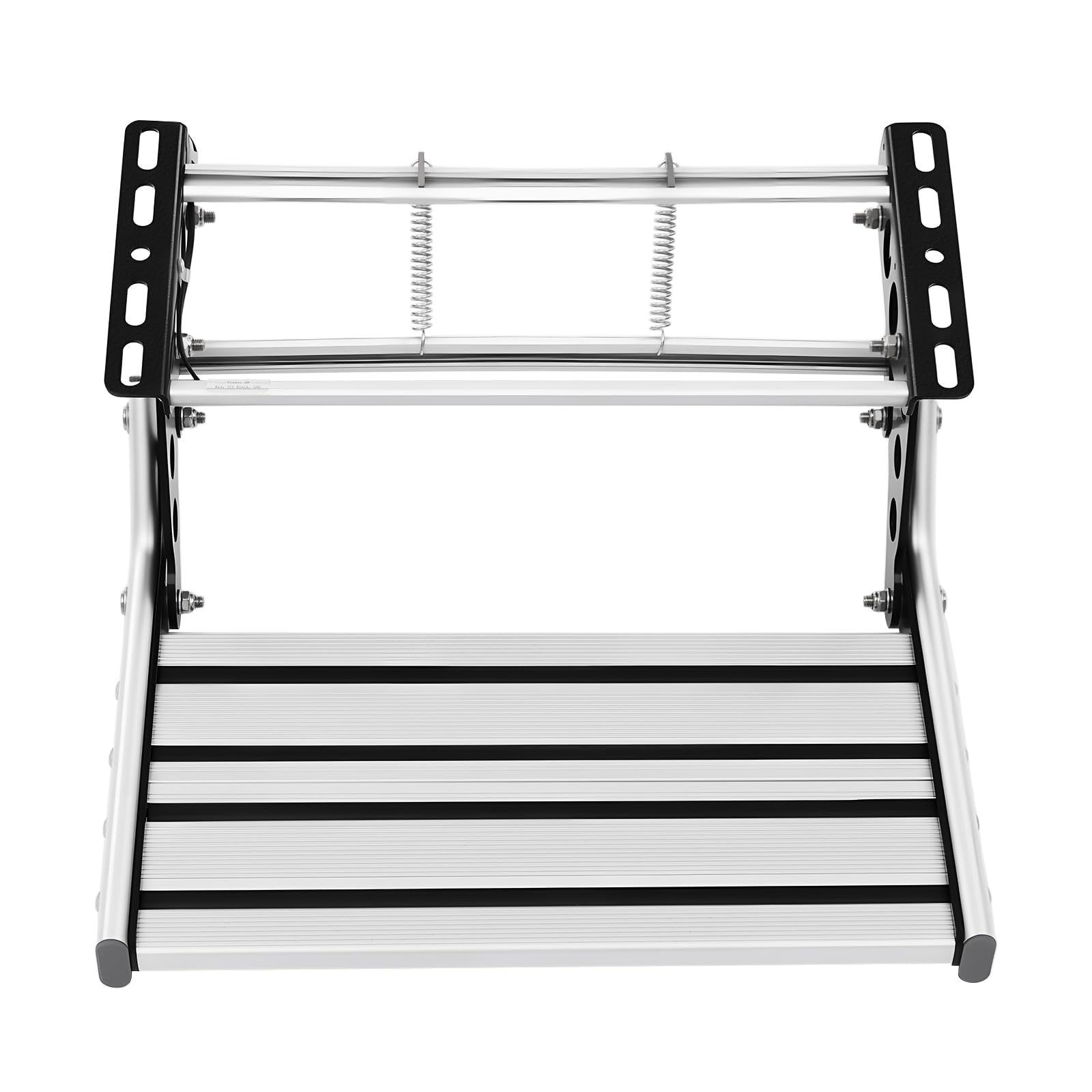 Escalón manual para caravana, plegable, pedal telescópico, capacidad de carga de 150 kg, antideslizante, con tira de luz LED, RV Camper, escalón plegable para autocaravanas, caravanas