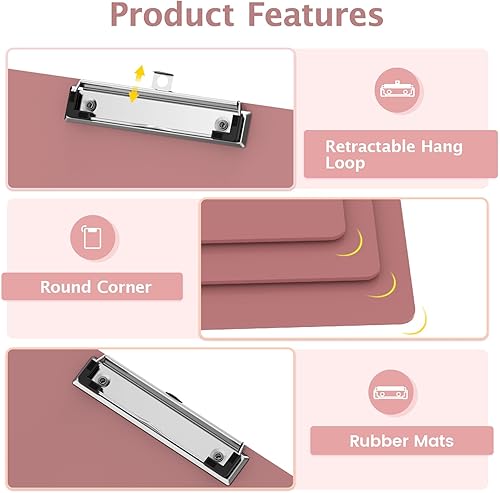 Miniatura 3 de Portapapeles de tamaño legal, portapapeles de plástico de 8.5 x 14 pulgadas para abogados, profesores. Portapapeles largo con clip de perfil bajo,