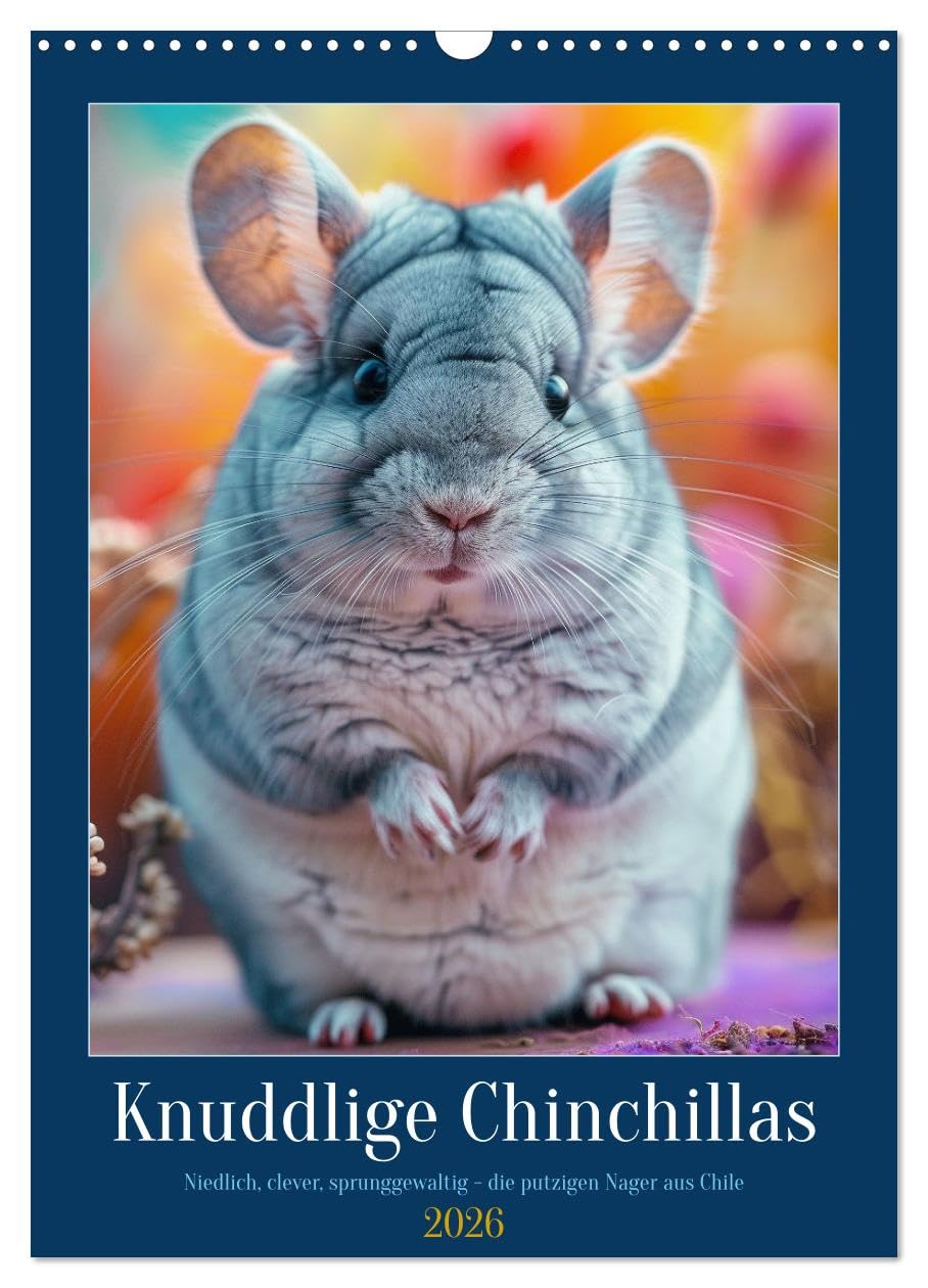 Cuddly Chinchillas UK-Version (Wall Calendar 2026 DIN A3 Portrait), CALVENDO 12 Month Wall Calendar โ image 1
