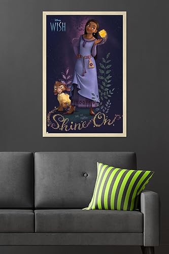 Miniatura 32 de Trends International Disney Wish Asha - Póster de pared, 22.4 pulgadas de largo x 14.7 pulgadas, versión enmarcada en blanco
