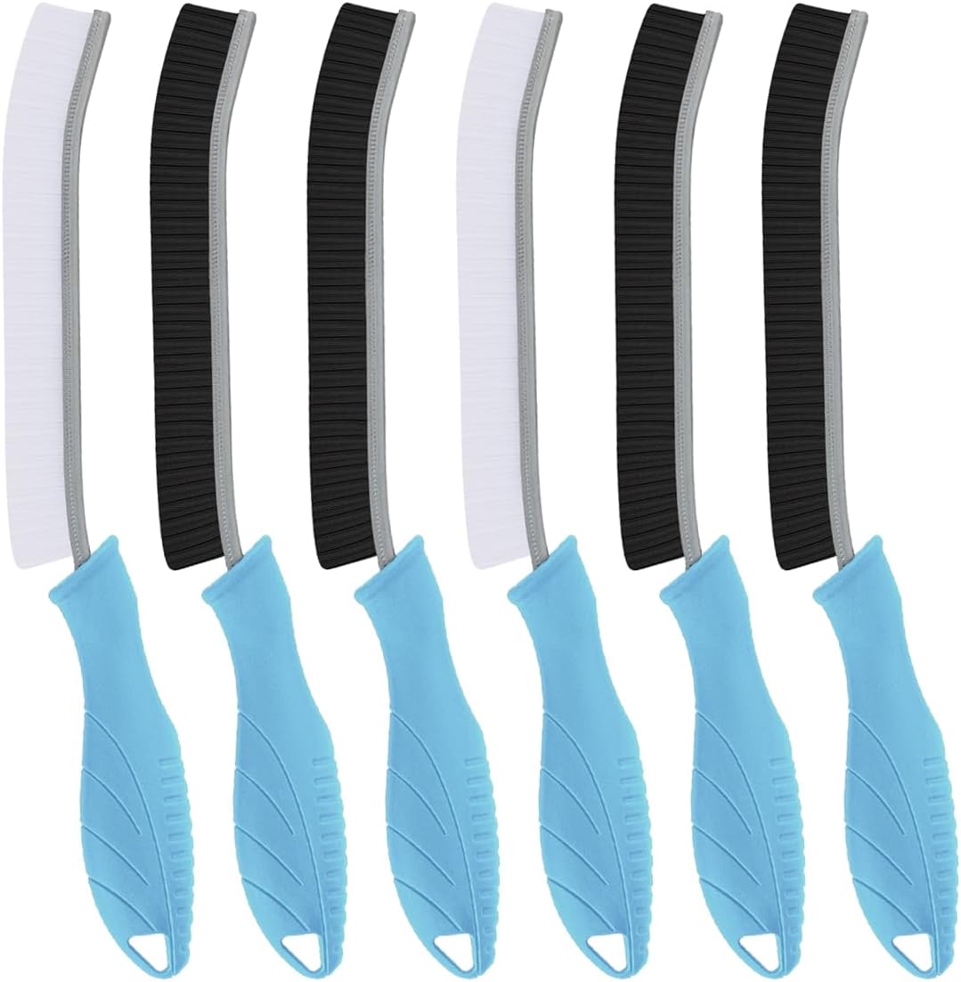 Hard Bristle Crevice Cleaning Brush-Thin Gap Scrub Brush, Small Cleaning Brush, Grout Brush, Kitchen Brush, Cleaning Tools for Toilet, Bathroom, Sink, Home, Household, Window (6, Light Blue) Hard Bristle Crevice Cleaning Brush-Thin Gap Scrub Brush, Small Cleaning Brush, Grout Brush, Kitchen Brush, Cleaning Tools for Toilet, Bathroom, Sink, Home, Household, Window (6, Light Blue)