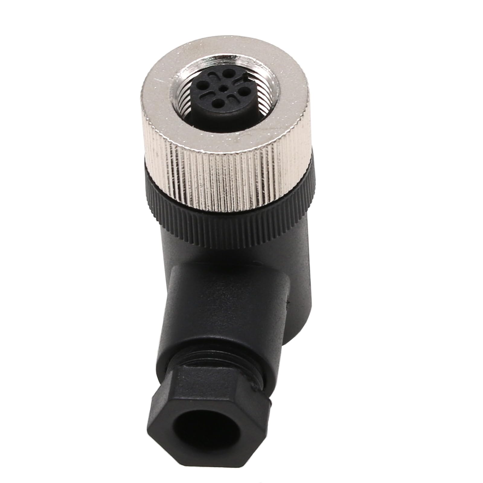 Right Angle M12 A Code 4 Pin Female Circular Aviation Plug Industrial Sensor Connector Waterproof 12mm Connector Plug Cable Adapter