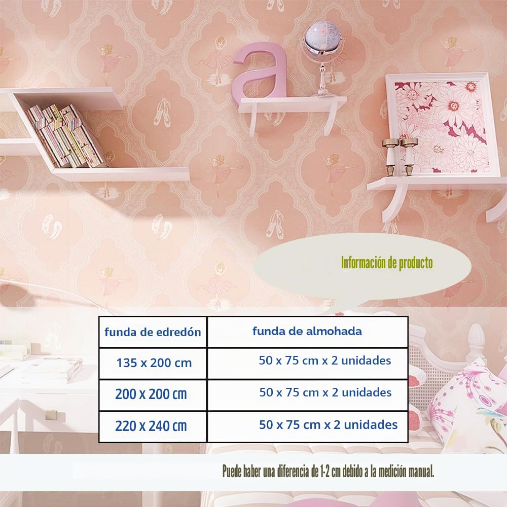 Ropa de cama infantil con estampado de dinosaurios, linda caricatura colorida con estampado de dinosaurios, juego de cama decorativo juguetón para niños y niñas (C, 135 x 200 cm)