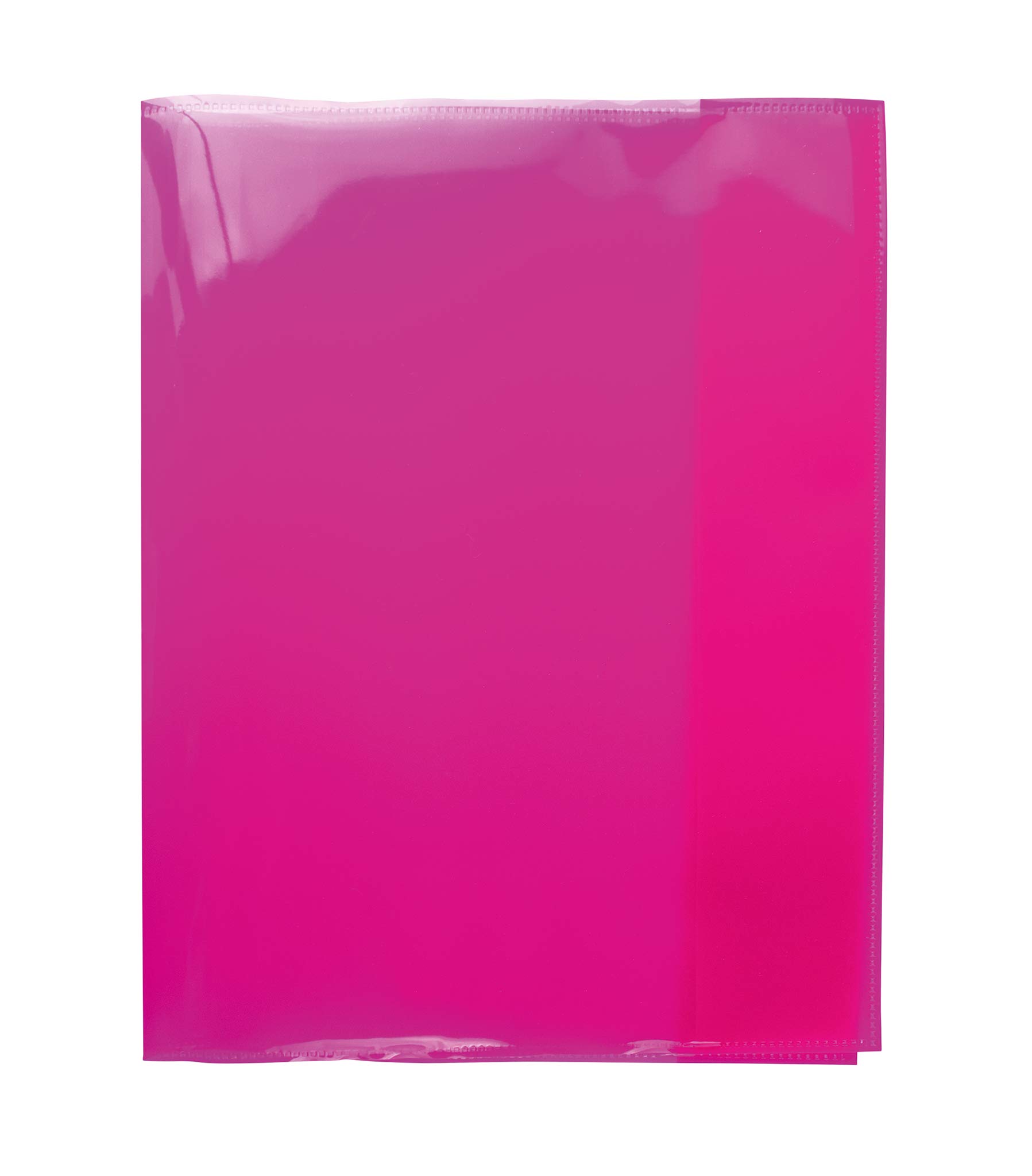 HERMA 19625 Exercise Book Covers Quart Transparent Book Covers Made of Durable, Wipe-Clean and Extra Thick Polypropylene Film, Set of 10 Exercise Book Covers for School Notebooks, Pink