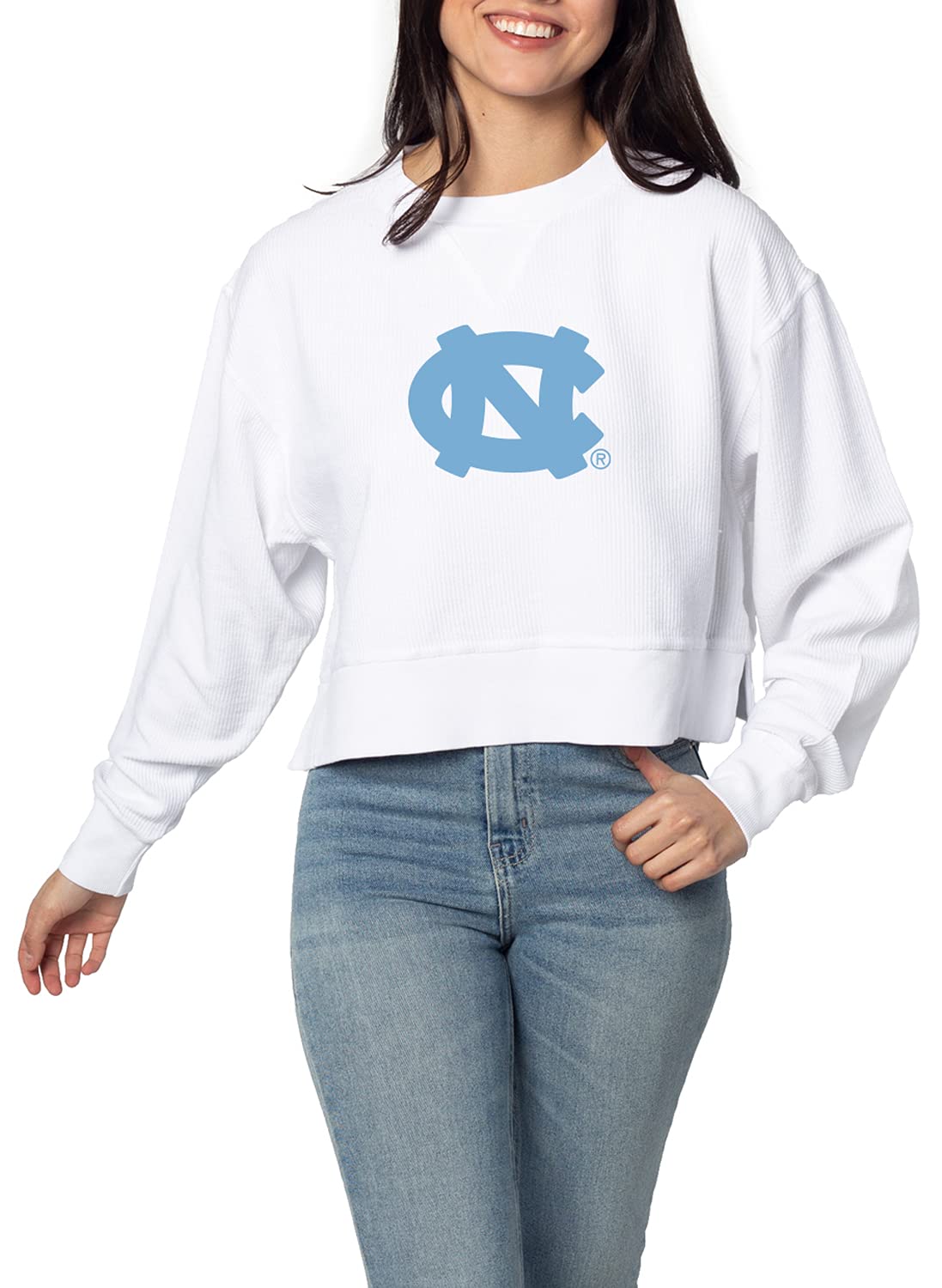 chicka-d NCAA womens Corded Boxy Pullover