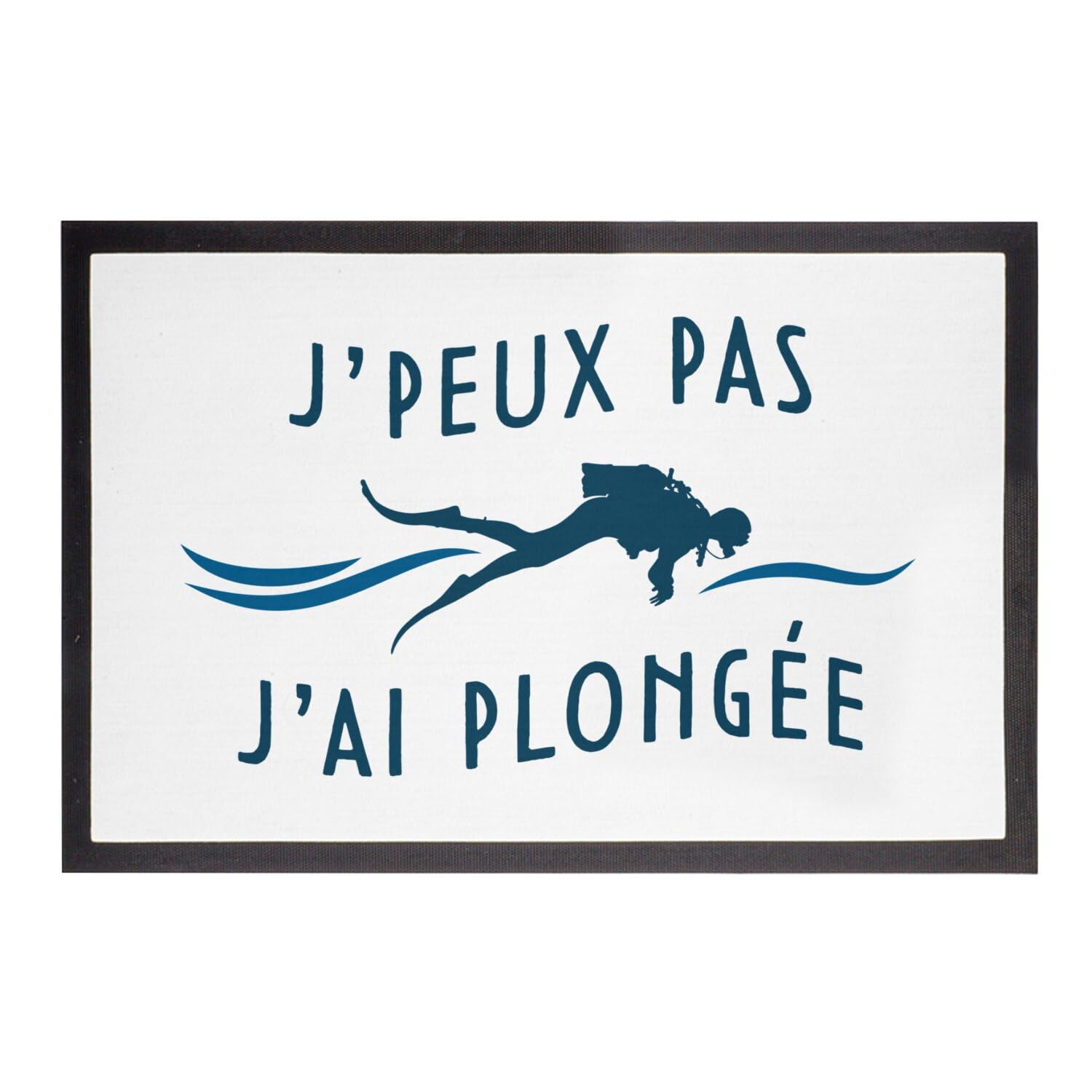 Plongée sous marine paillasson blanc idée cadeau plongeur