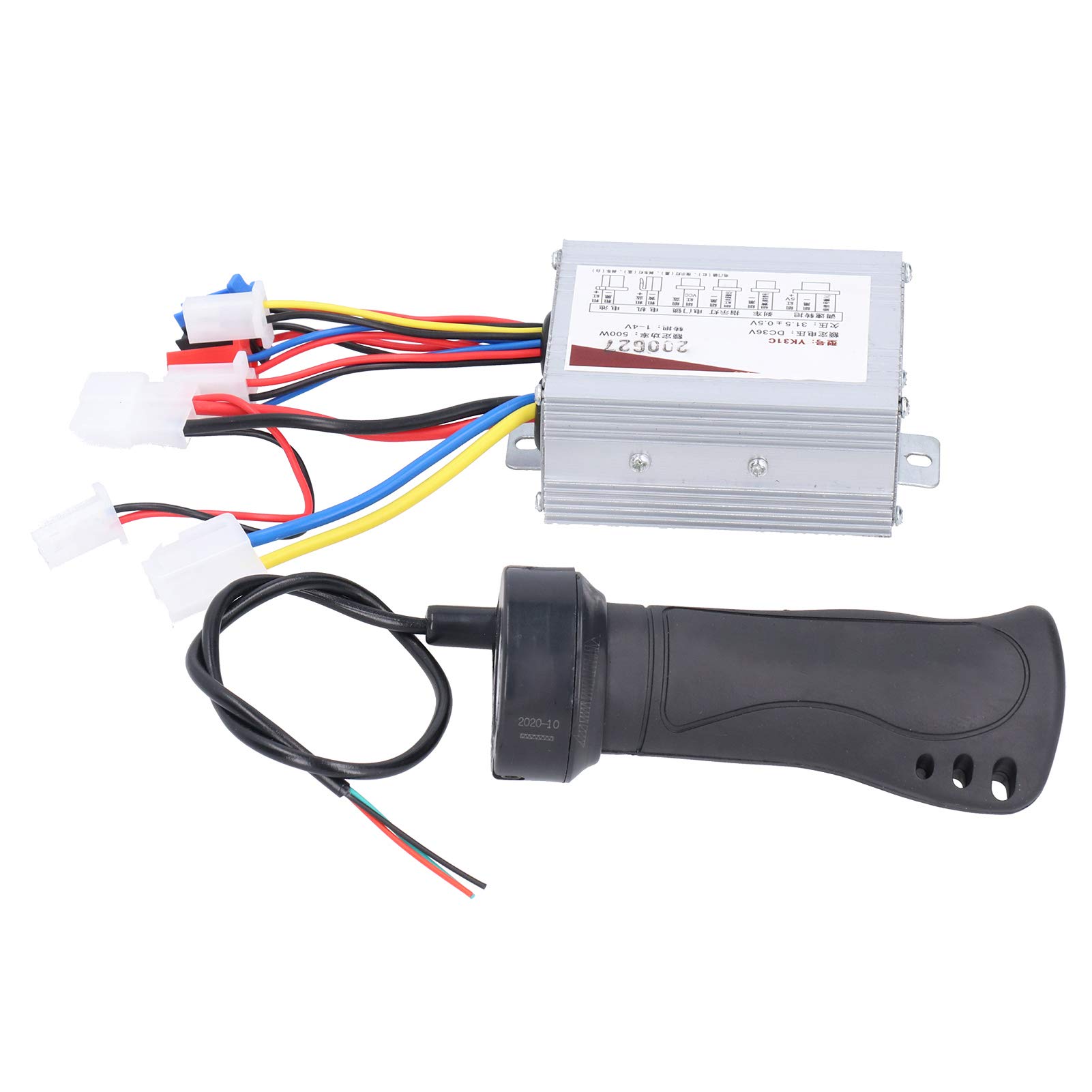 EVTSCAN Brushed Speed Controller 36V 500W Sensitive Brushed Speed Controller with Throttle Grip Set for Electric Bicycle Scooter
