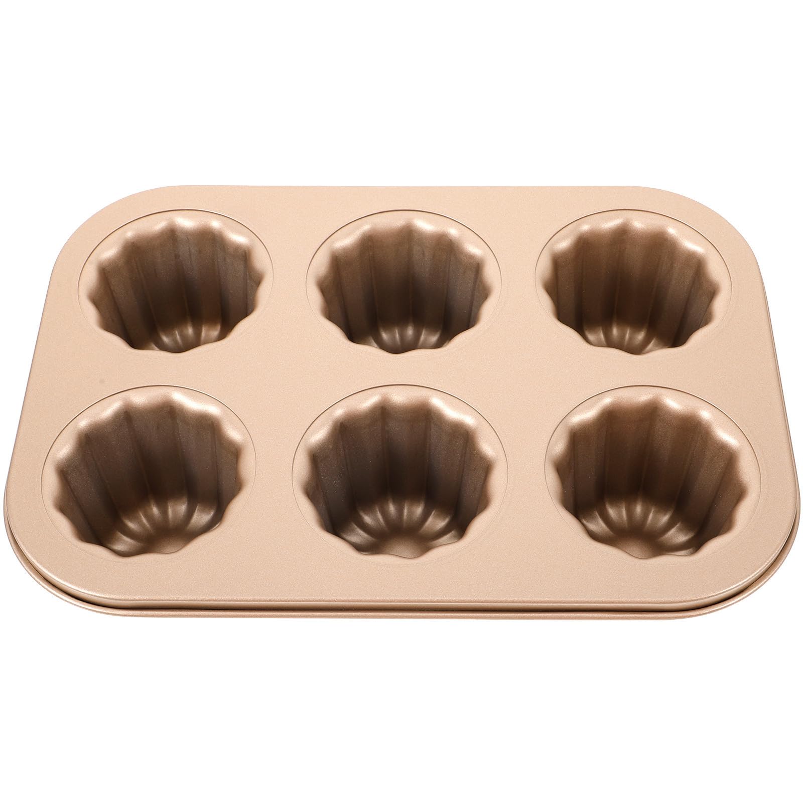 Six-cavity Carbon Steel Cake Mold for Mini Cakes and Chocolate