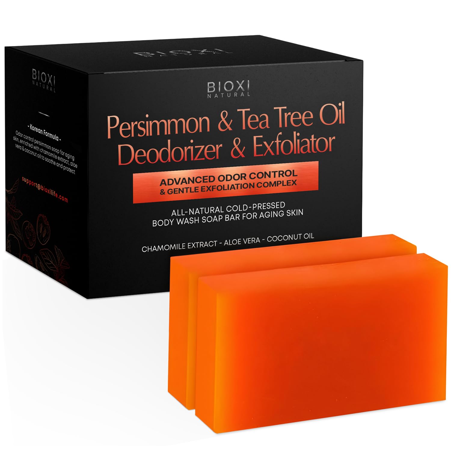 Amazon.com : BIOXI Persimmon & Tea Tree Oil Deodorizer Soap Bar