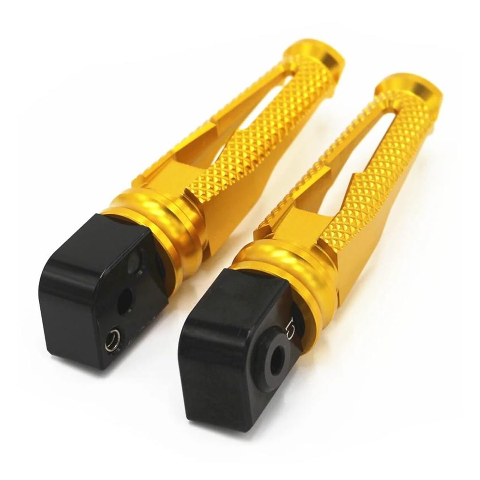 WKXTECZT Motorcycle Footrest Peg For Z750 Z900 Z1000 ZX6R Z800 ZX10R ER-6N ER-6F Z900RS Motorcycle Foot Pegs Pedals Aluminum Rear Passenger Footpegs(GOLD)