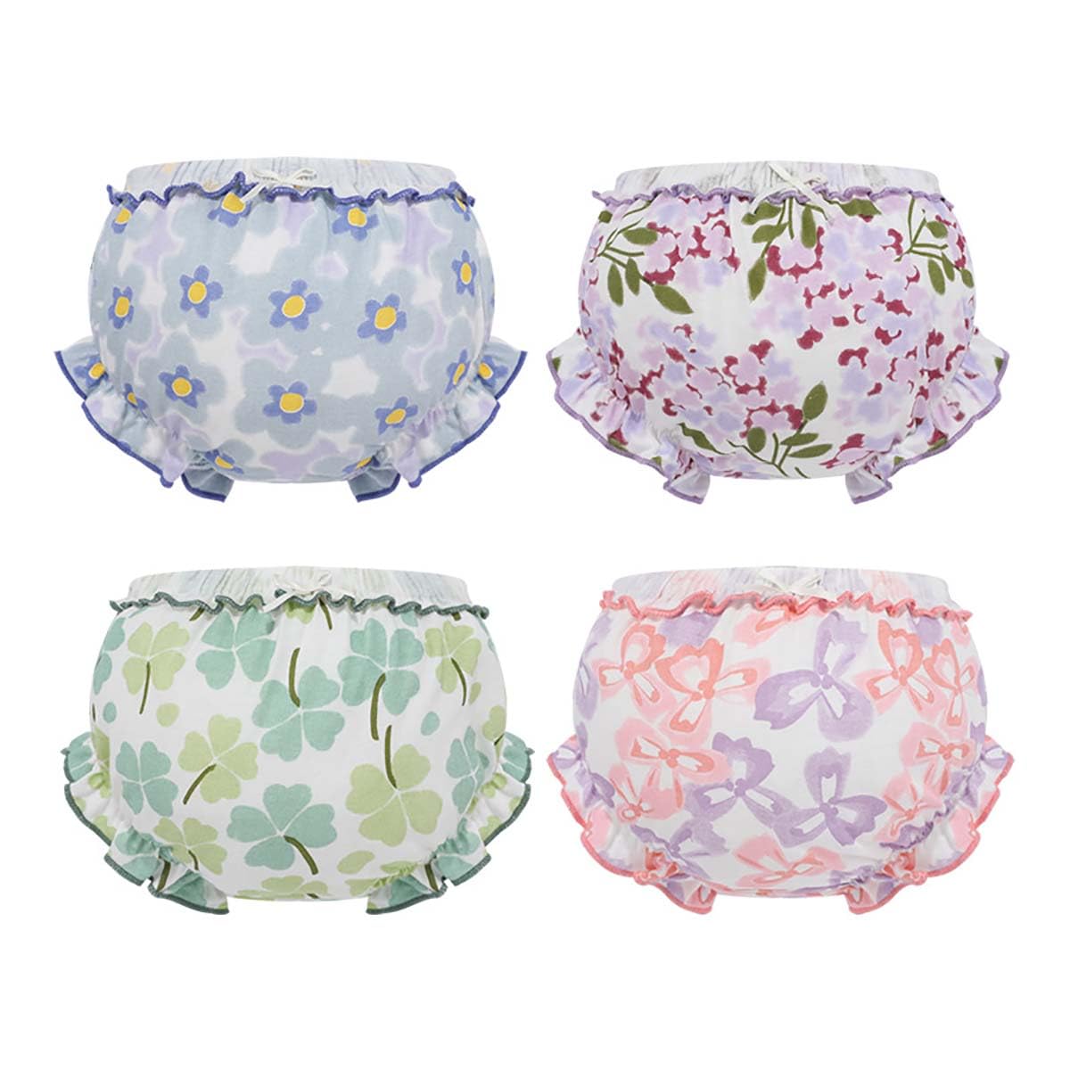 Bloomer Coton Bébé AOOPOO Lot De 6 Bloomer Bébé Fille Culotte Sous-vêtements En Sous-vêtement Bébé 6 Mois 4 Ans