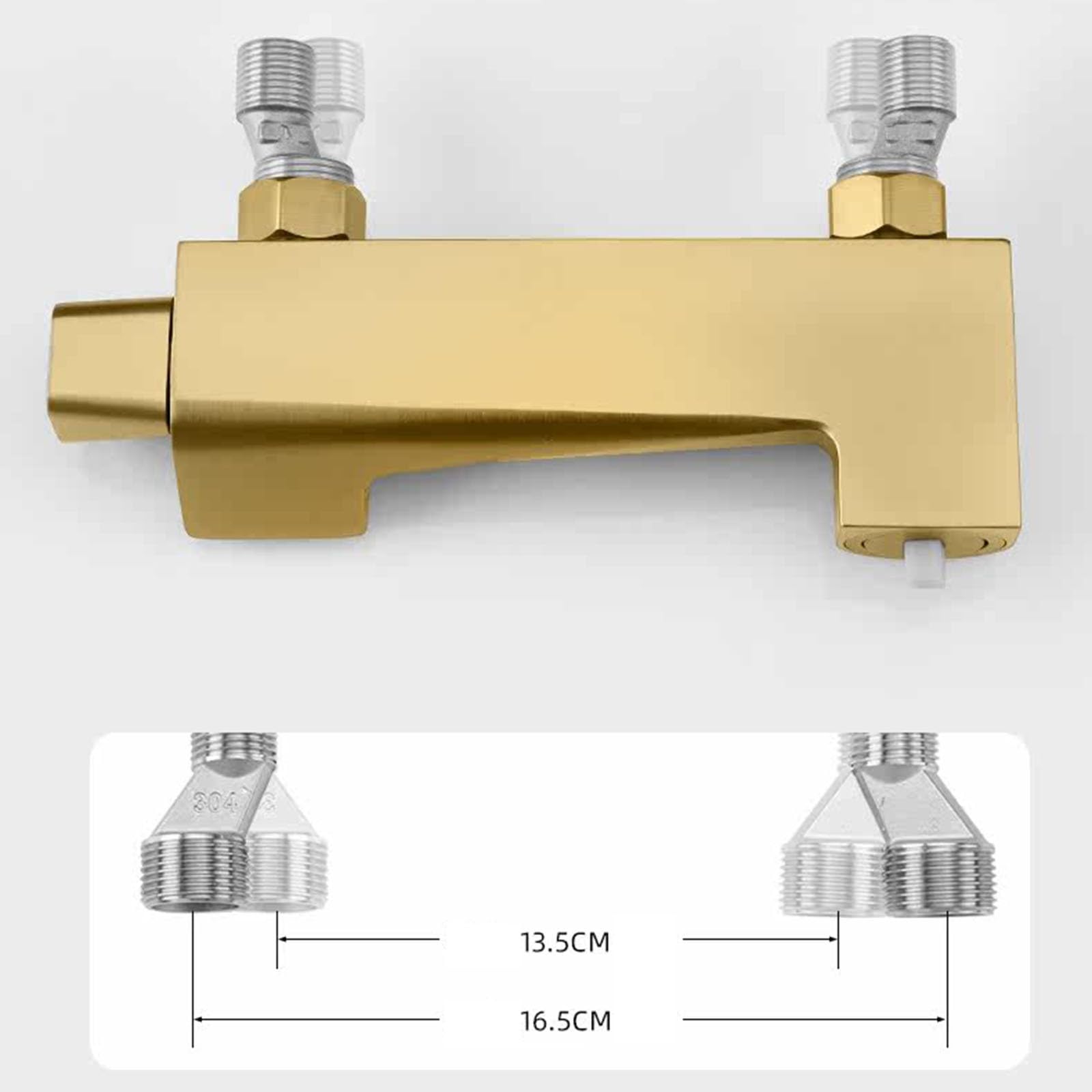 Kit Doccia a Muro con Soffione Rotondo Doccetta Rubinetto Vasca da Bagno