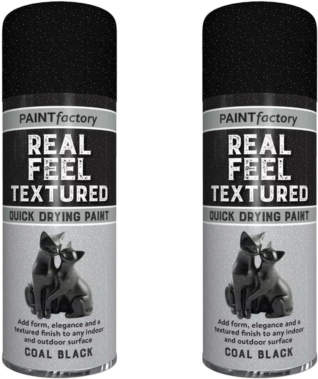 Neel Saanjh Black Textured Coal Spray Paint, Durable, Textured Finish, Fast-Drying, Professional, Long-Lasting, Ideal For Gates, Railings, Furniture, Tools, Cabinets & Machinery, 400Ml (Pack Of 2)