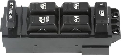 Miniatura 6 de Interruptor de ventana eléctrica, control maestro, lado del conductor, compatible con Chevy Silverado Tahoe Suburban 2000 2001 2002 y GMC Yukon XL