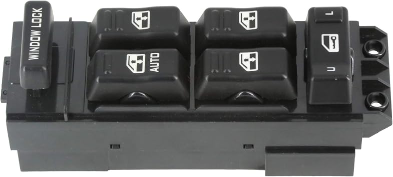 Power Window Switch Master Control Driver Side Compatible for 2000 2001 2002 Chevy Silverado Tahoe Suburban & GMC Yukon XL Sierra 1500HD 2500HD 3500, 02 Cadillac Escalade OE Replace 15062650