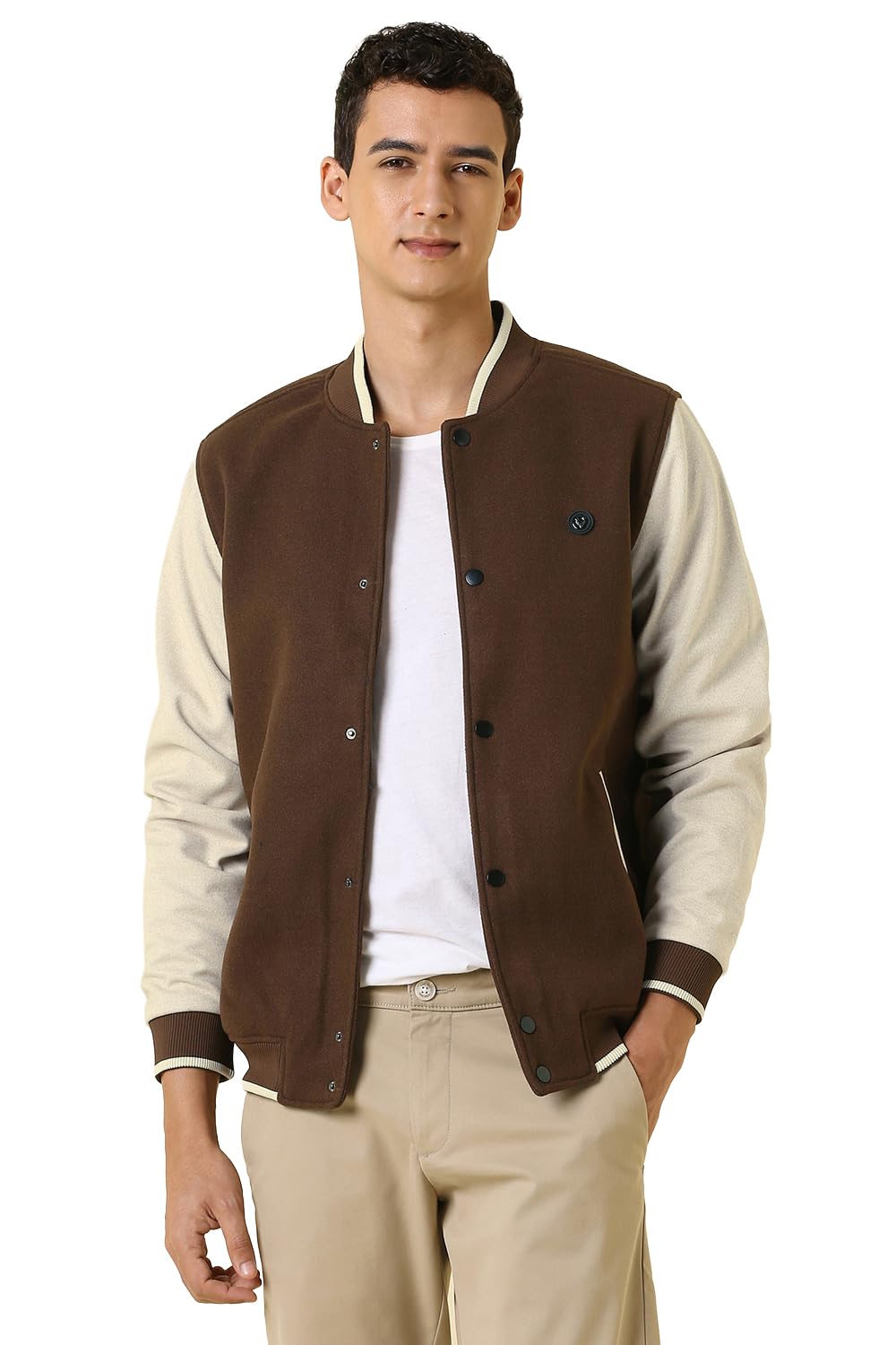 allen solly Men's Polyester Baseball Collar Stylish Casual Jacket-picture-22