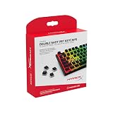 HyperX Teclas PBT de doble disparo, juego de 104 teclas mecánicas, duradero, compatible con teclado mecánico HyperX y perfil OEM, pudín blanco y negro