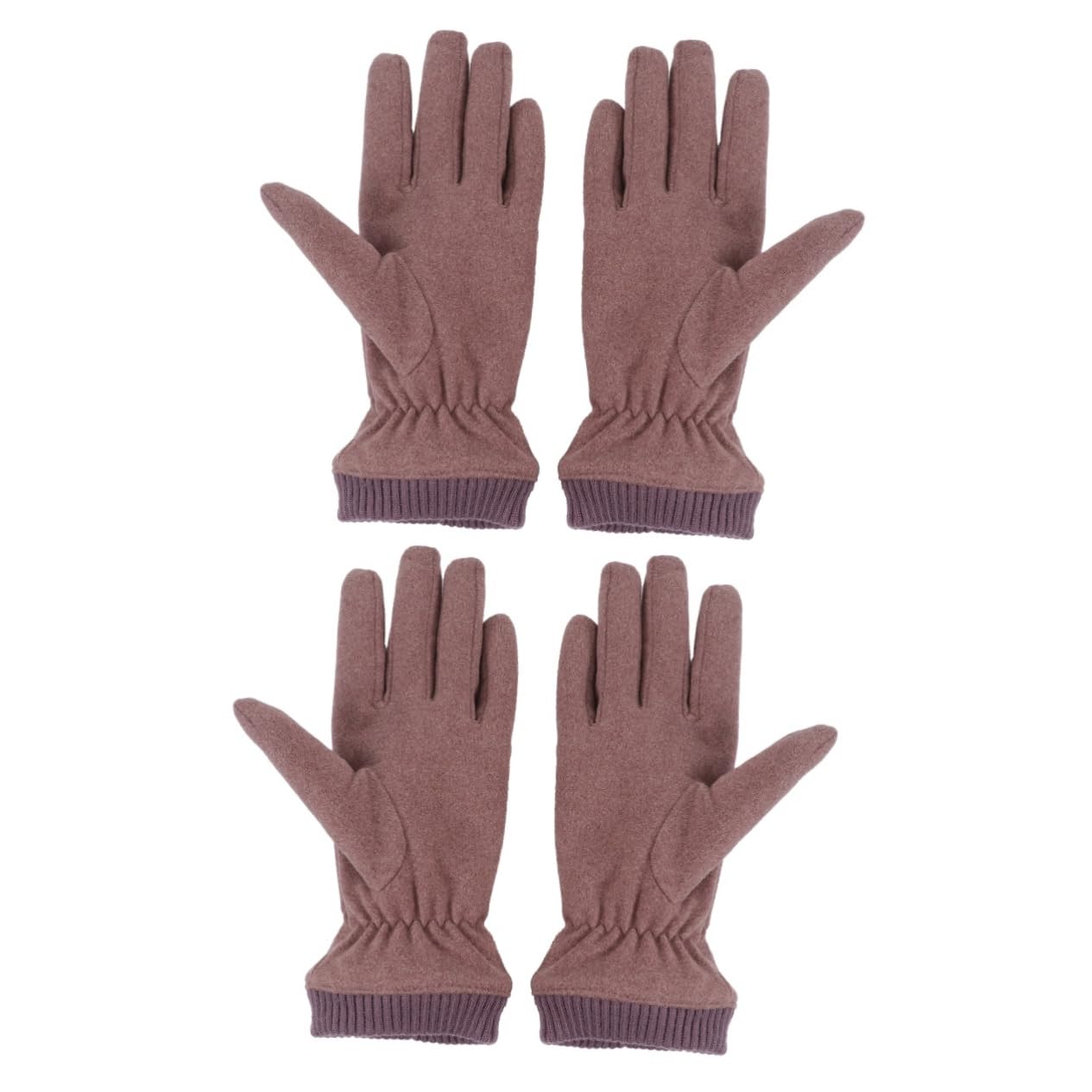 SHERCHPRY 2 Pairs Winter Gloves Double-layer Warm Mitten Soft Material Comfortable for Girls