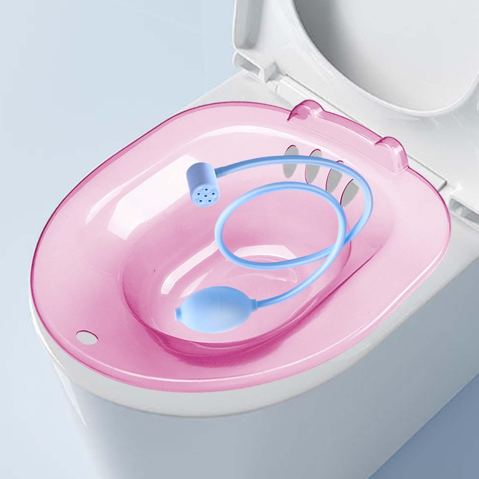 Siede Bagno Bidet Hip Bath Portatile con sciacquone Comodo Sedile del WC Lavabo Ciotola Lavabo per la Pulizia per WC da Viaggio, Rosso B