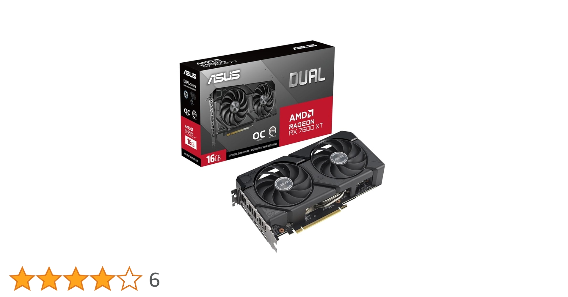 Amazon | ASUS AMD Dual Radeon RX 7600 XT 搭載 ビデオカード