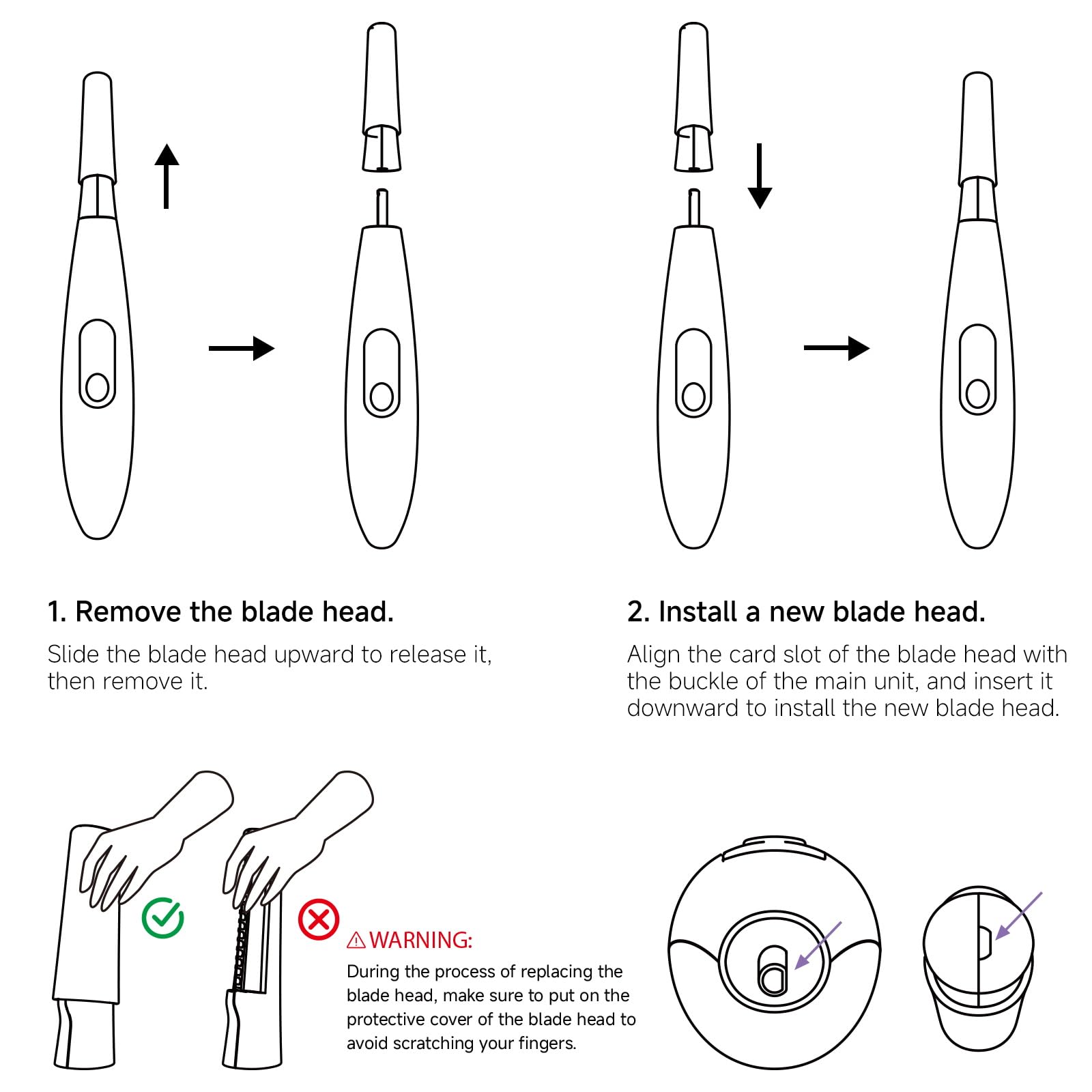 Sonic Dermaplane - Recambios de cuchillas Dermaplaning, 10 cuchillas de dermaplaning, suministro de 2 meses, dispositivo no incluido