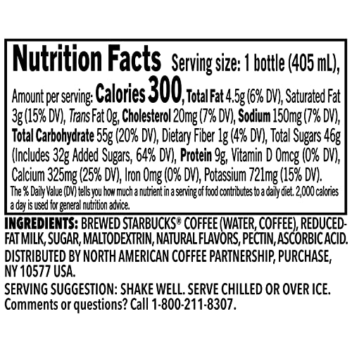 Image of Starbucks Frappuccino Coffee Drink, White Chocolate Mocha 13.7 fl oz Bottles (12 Pack)