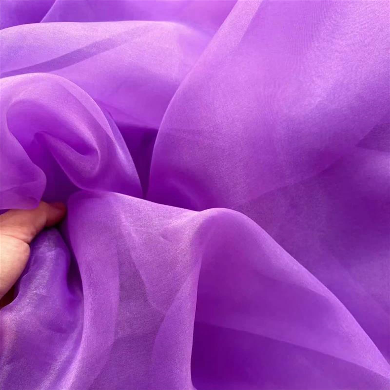 Tela de organza, El poliéster púrpura de la tela el 99% organza tejió longitudes múltiples par en del 150cm(1000x150cm)