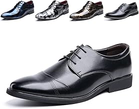 Hitmars Derby Shoes for Men Business Oxford Shoes Brogue Mens Dress Shoes Lace-Up Formal Slip-On UK 4-UK13