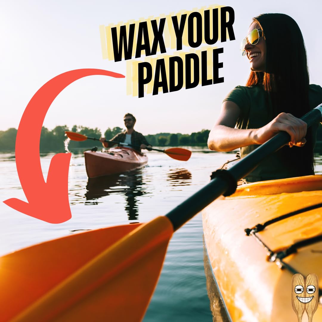 Drippy Paddles Paddle Wax – Hydrophobic Wax for Kayaks, Canoes & Paddleboards – Reduces Paddle Drips, Improves Paddle Grip, & Prevents Slips – Made with Beeswax & Resin