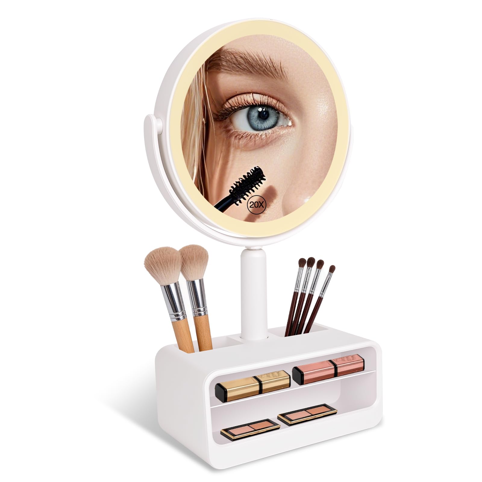 Miroir de maquillage rechargeable pour ranger et réussir vos soins de peau