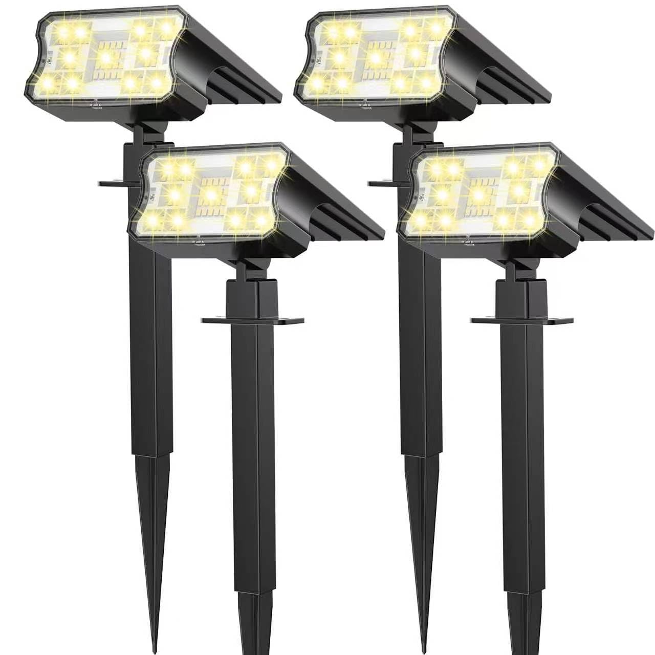 HGGH 60-LED Solar Spot Lights