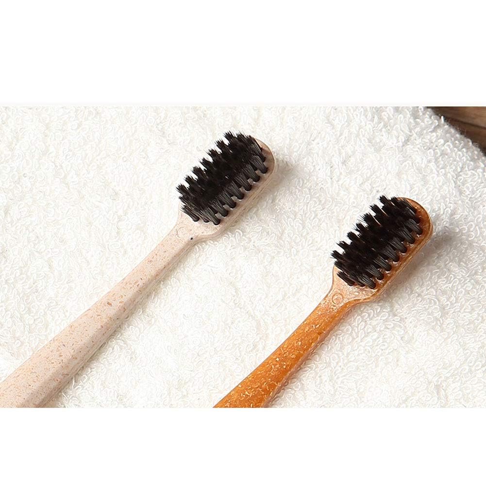 ZUMAHA Spazzolino a setole morbide Senza BPA, spazzolino Manuale al Carbone biodegradabile, Confezione da 6 spazzolini da Viaggio per Uomo Donna