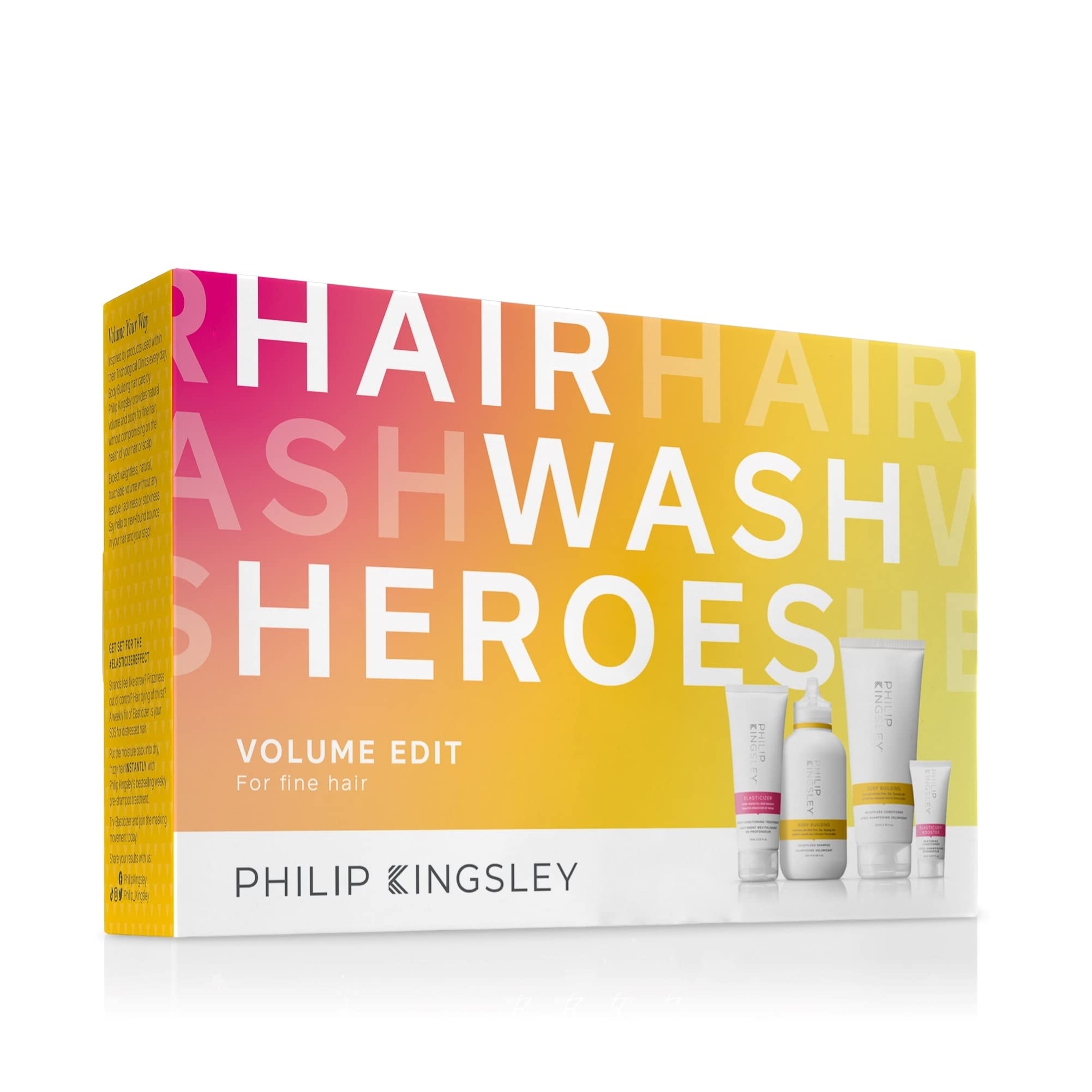 Philip KingsleyHair Wash Heroes Volume Hair Treatment Kit, Volumizing Shampoo And Conditioner Set, Deep Conditioning Treatment and Repair Hair Mask, Weightless Body For Fine, Flat Hair