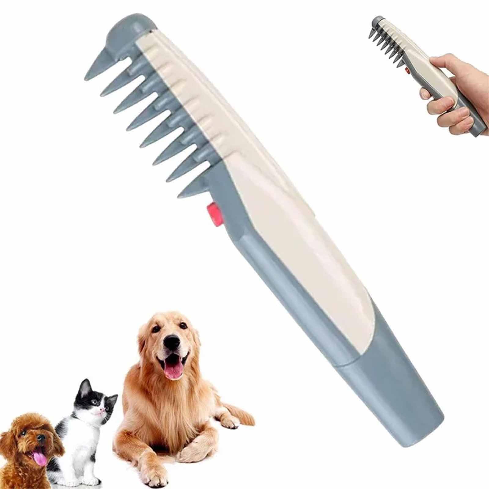 Petsboro Mataway E-Comb,Electric Pet Groom-ing Co-mb Hair Remove,Pet Dog Grooming Comb Hair Trimmer,Pet Hair Knot Remover,Groom Body,Paws&Face with Ease,for All Breeds,Dogs&Cats