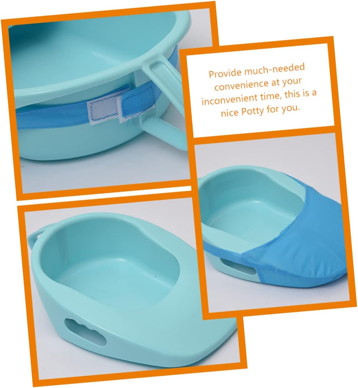 Didiseaon 1set Lidded Bedpan for Elderly Pregnant Women Plastic Chamber Pot Contoured Shape for Comfort for Home Use and Bedridden Patients