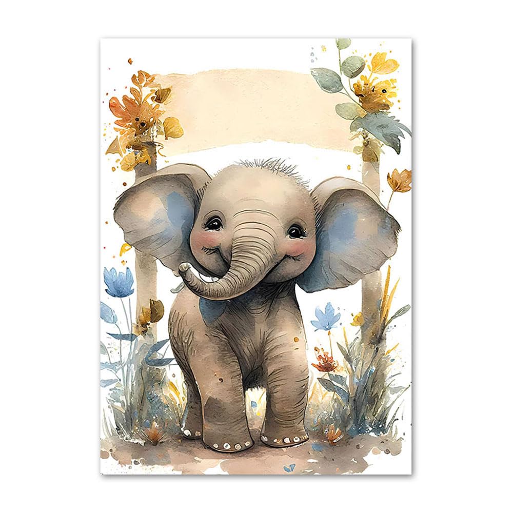3 Affiches Animaux Jungle Tableau Savane Bebe Garcon Decoration Chambre Enfant Lion Girafe Poster Chambre Enfant Foret 30x40 Toile Boho Affiche Animaux Chambre Bébé Garcon sans Cadre (BYCH074-30x40)