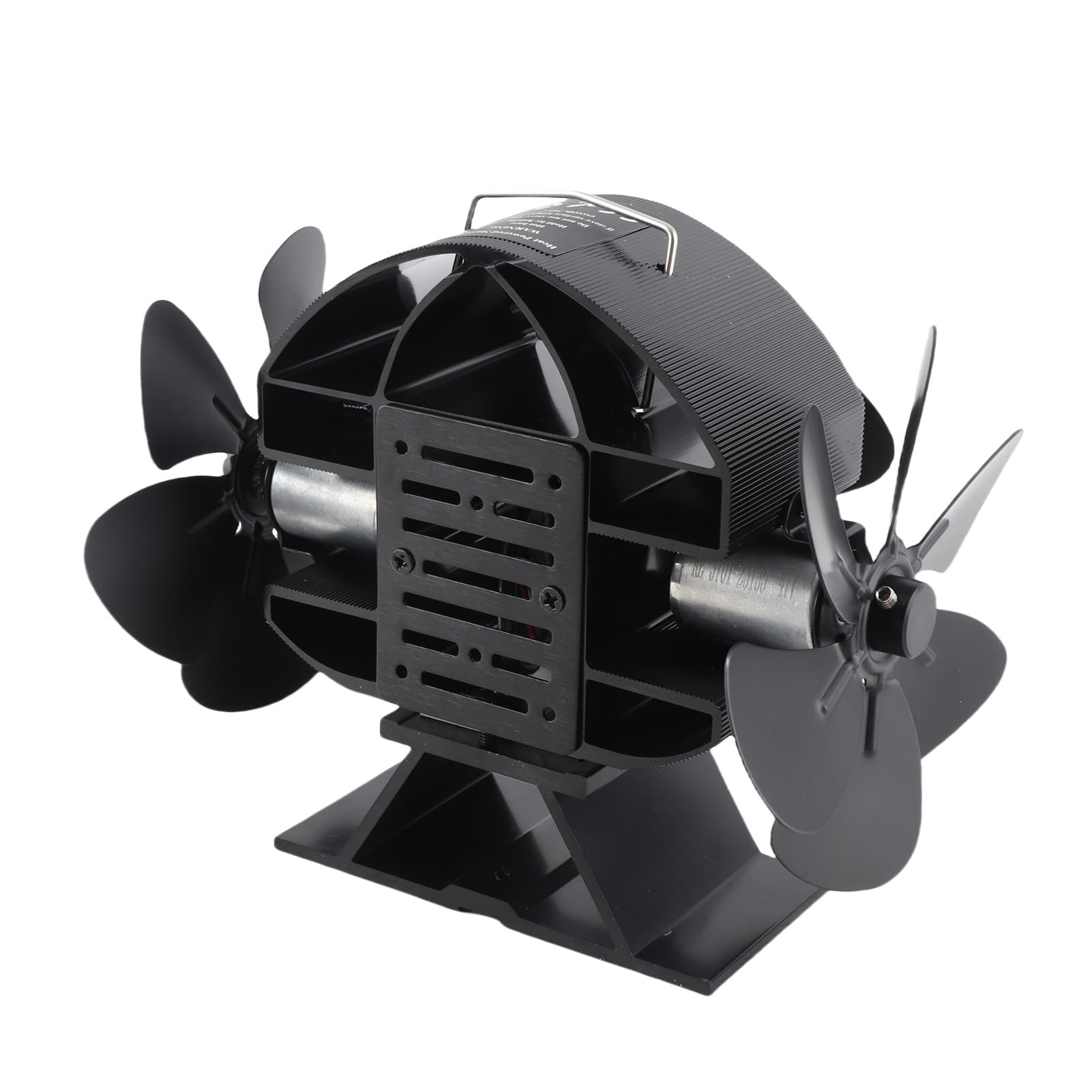Alomejor Wentylator Kominkowy z 3 Głowicami 18 Ostrza Zasilany Ciepłem Aluminium