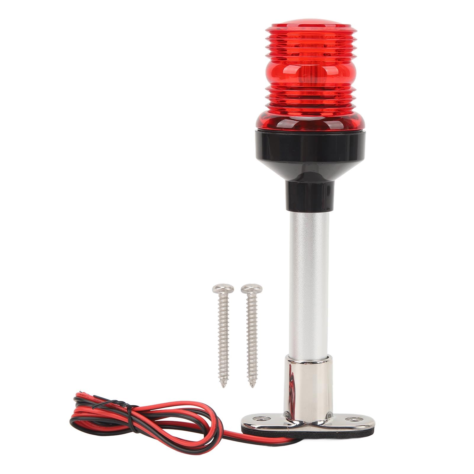Yosoo Health Gear Luce di Poppa per Barche, Luce di Navigazione a LED a 360 Gradi con Base in Acciaio Inossidabile 316, 33 LED Oltre visibilità 2NM DC 12V 24V per Barche da Pesca Yacht Uso Marino