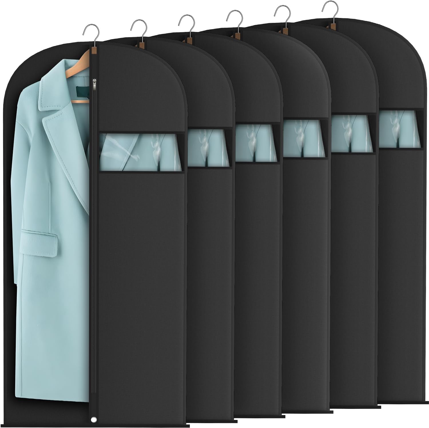 Lot De 4 Sacs à Vêtements Noirs De 106,7 Cm Pour Suspendre Des